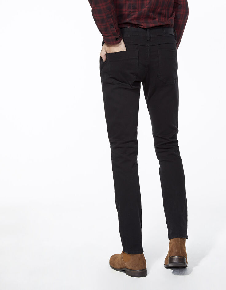 Men's black tapered jeans-3