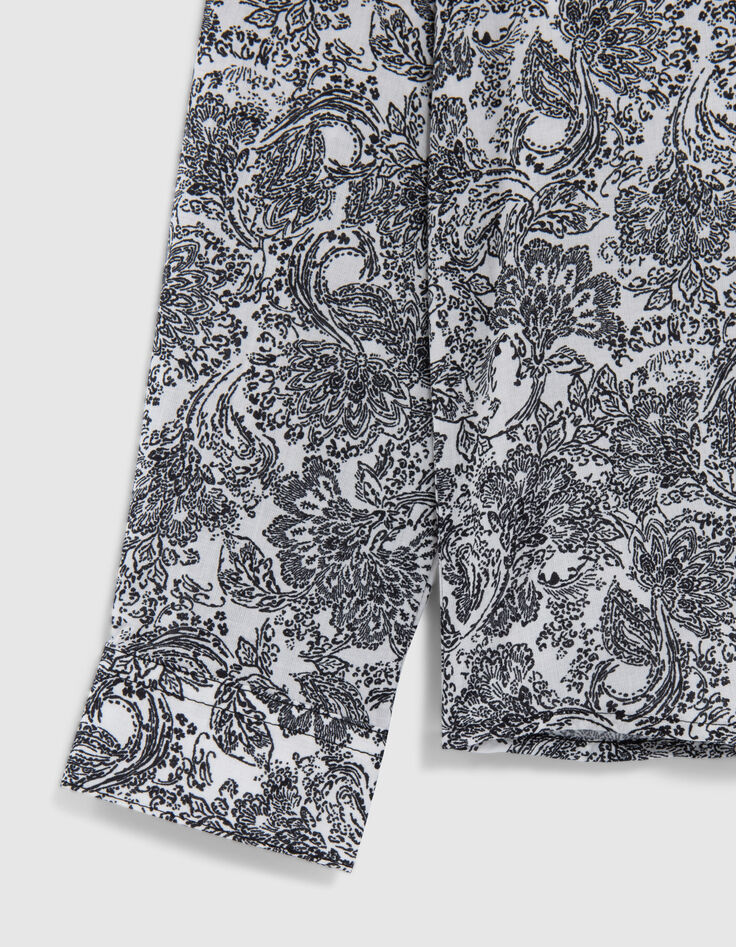 Camisa blanco roto estampado étnico niño-5