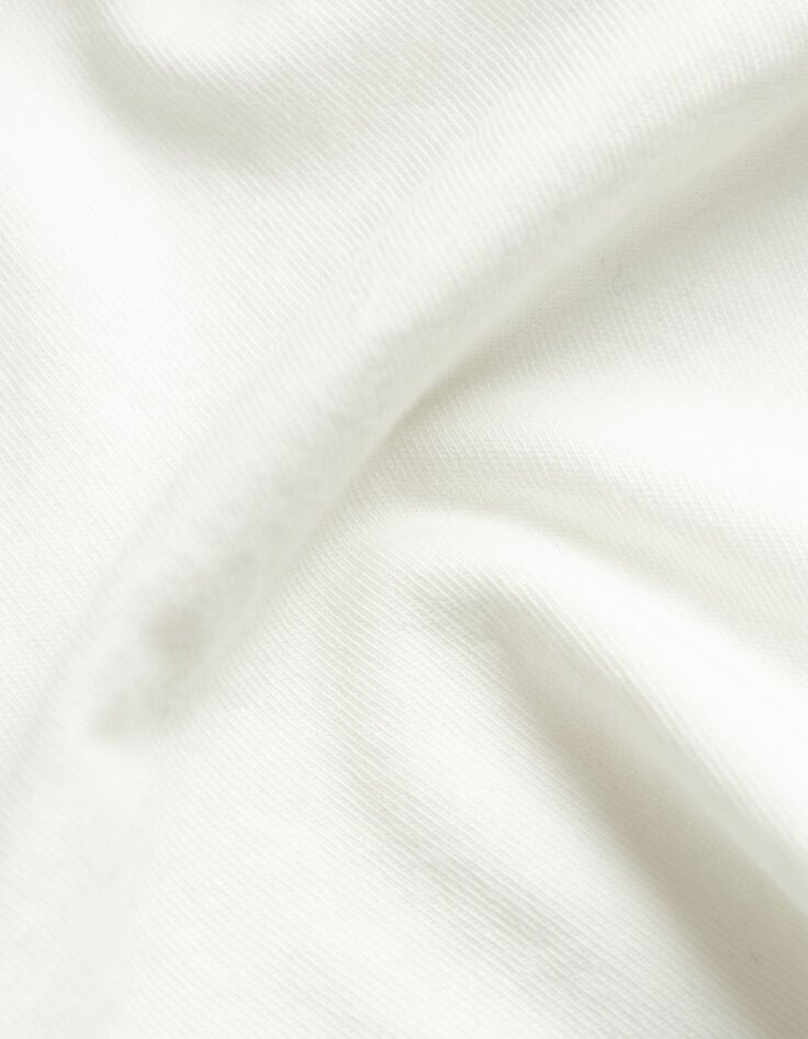 Tee-shirt blanc coton bio message et broderie rose Femme-6 Tee-shirt blanc coton bio message et broderie rose Femme-6