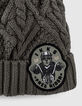 Gorro caqui claro de punto con ochos bebé niño -4