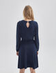 Robe pull marine tricot avec boutons-bijou Femme-2