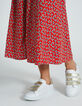 Falda midi amapola estampado micro-flores I.Code-5