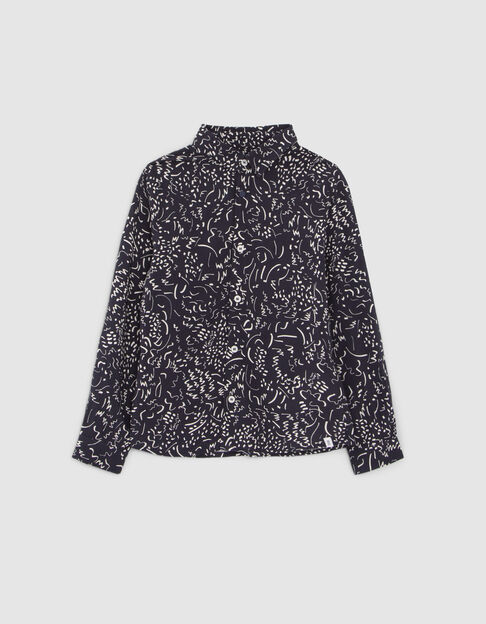 Chemise marine LENZING™ ECOVERO™ imprimé graffiti garçon - IKKS