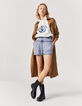 Women’s sweatshirt fabric hoodie with badge image-6