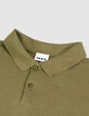 Polo manches courtes kaki coton modal Homme-9