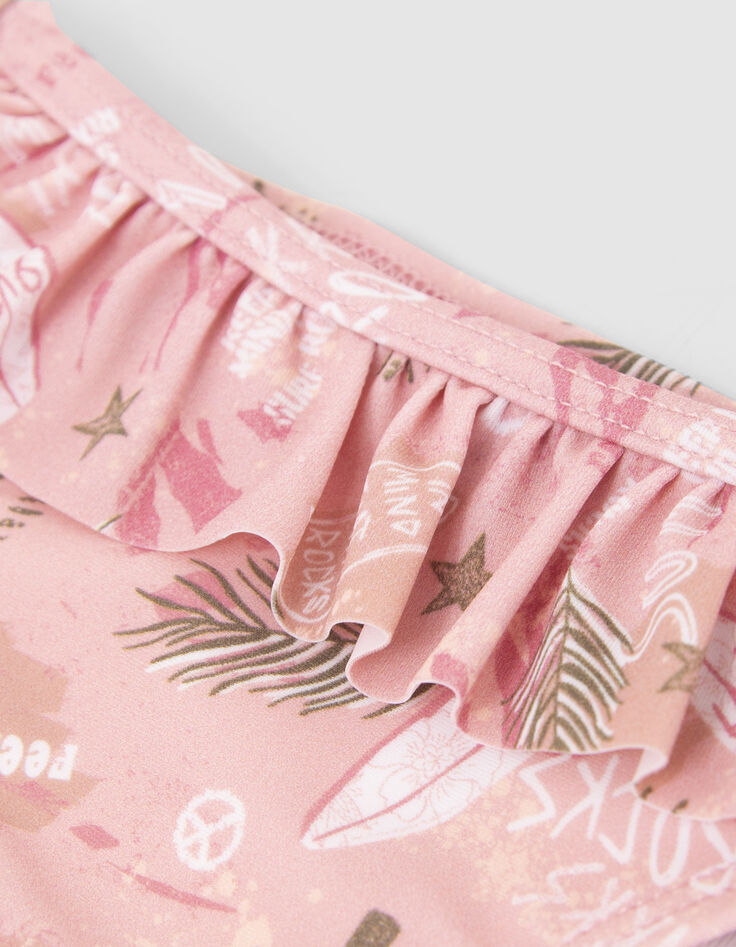 Roze bikini surf-rock print meisjes-5