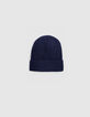 Bonnet marine tricot logo gomme gar&ccedil;on-3