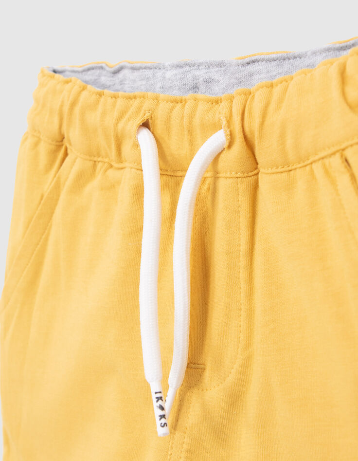 Baby boys’ yellow/grey reversible Bermuda shorts-8