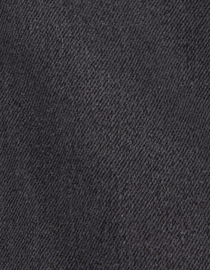 Vaqueros LARGE gris bordado de niña-7