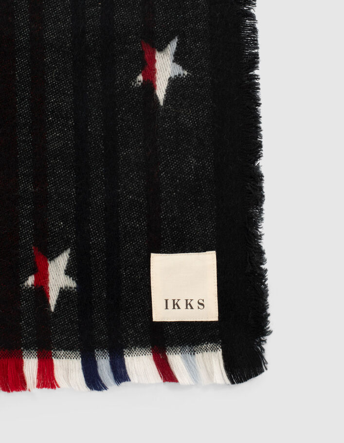 Women’s stars and stripes scarf with wool - IKKS