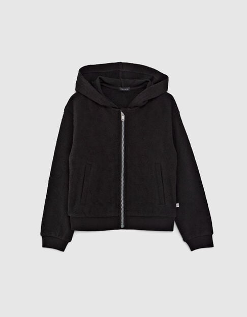 Zwart vest sweatstof jungle rock meisjes - IKKS