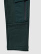 Jogging verde bolsillo bimaterial niño-7