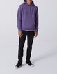 Sweat violet à capuche molleton Homme-5