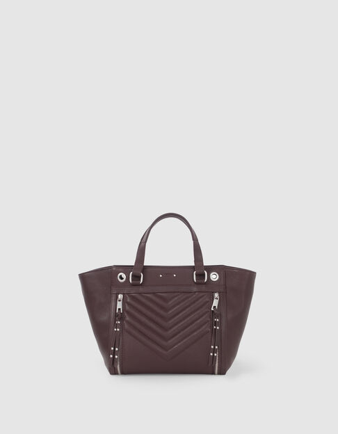 Women’s garnet leather 1440 Medium tote bag