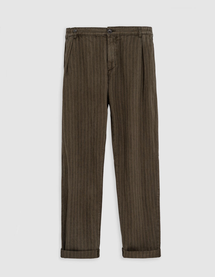 Herrenchinohose, khaki, Streifenmotiv-6