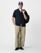 Marine regular overhemd korte mouwen tricot Heren-2