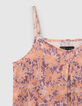 Girls’ violet psychedelic flower print camisole-4