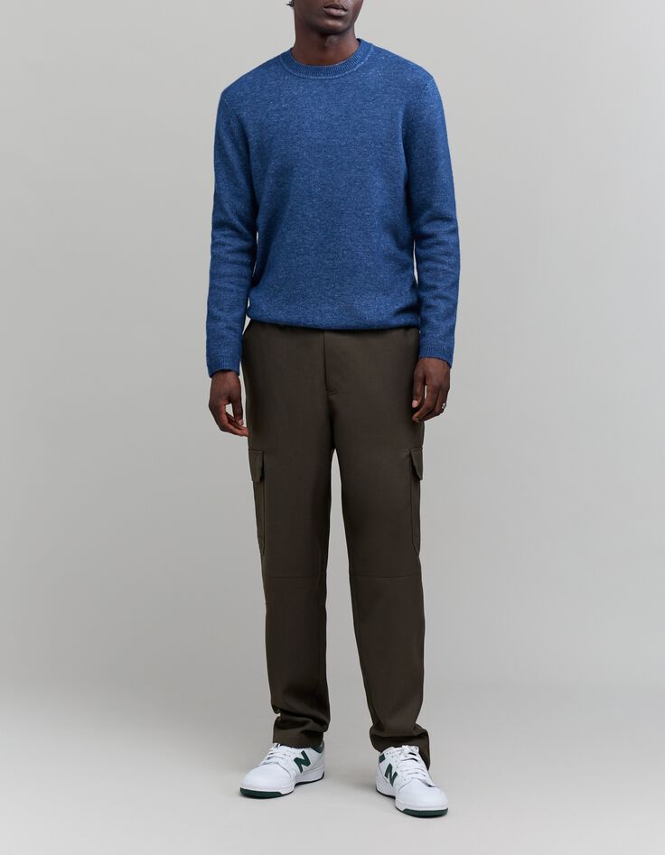 Jersey de punto cobalto para hombre-5