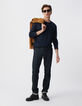 Men’s navy Essential round-neck long-sleeve t-shirt-1