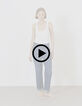 Damesblauwe boyfriendjeans met bijsnijding-10