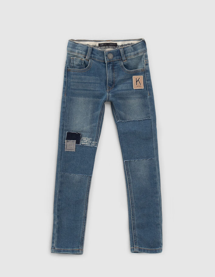 Vaqueros skinny azul patchwork niño - IKKS