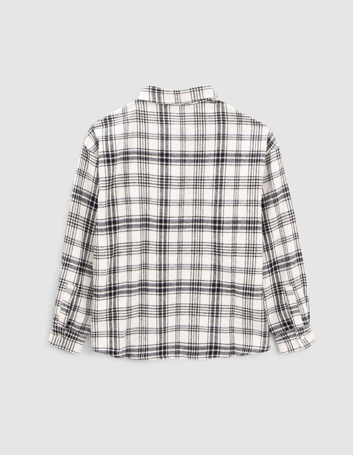 Girls’ black and white checked shirt-4
