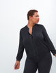 I.Code black flowing studded shirt-1