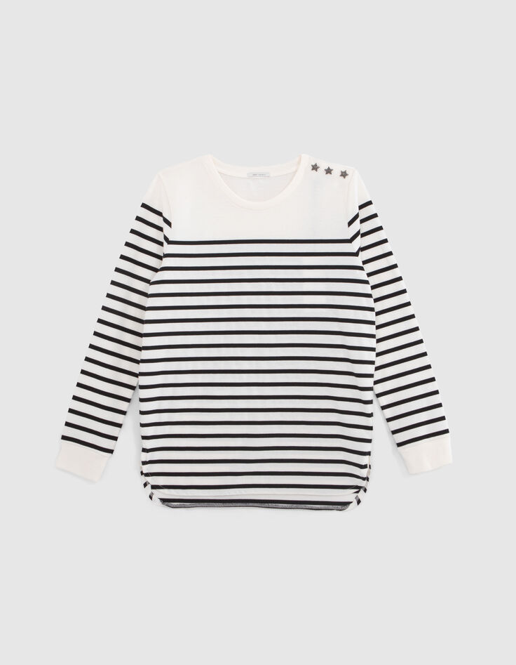 Camiseta marinera blanco roto de manga larga-7
