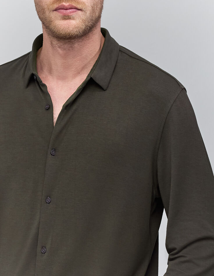 Chemise REGULAR dark green maille ULTRA MOBILITY Homme-4