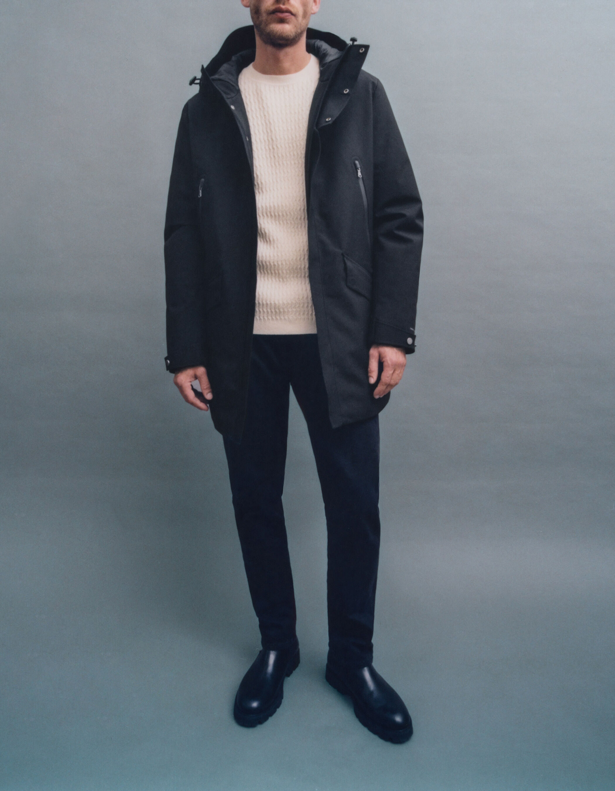Veste parka deals noir homme