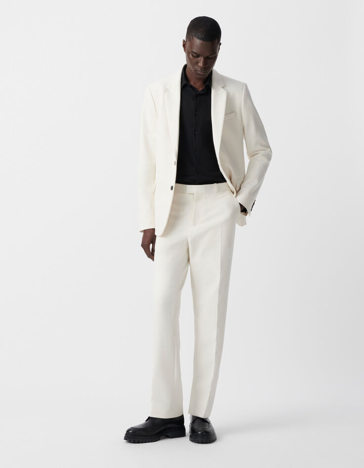 Men's white suit trousers-1