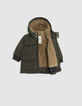 Baby Boy khaki nylonbeschichteter Parka-6