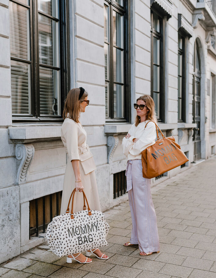 Sac à langer Mommy Bag écru imprimé léopard CHILDHOME