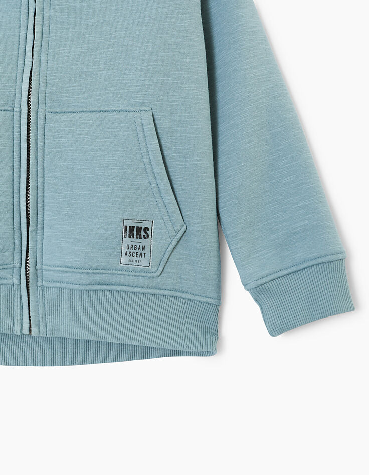Cardigan vert de gris à capuche IKKS Experience garçon -5 Cardigan vert de gris à capuche IKKS Experience garçon -5