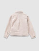 Ecru overshirt ribvelours meisjes-4