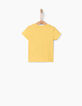 Baby boys' yellow T-shirt with ice cream graphic-3