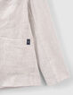 Veste de costume beige ray&eacute;e gar&ccedil;on-6