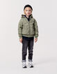 Blouson réversible kaki et beige garçon-1
