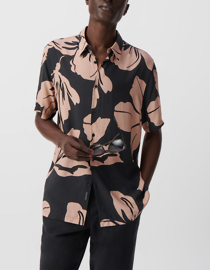 Rosa REGULAR-Herrenhemd LENZING&trade; ECOVERO&trade; Maxi-Blumen-4