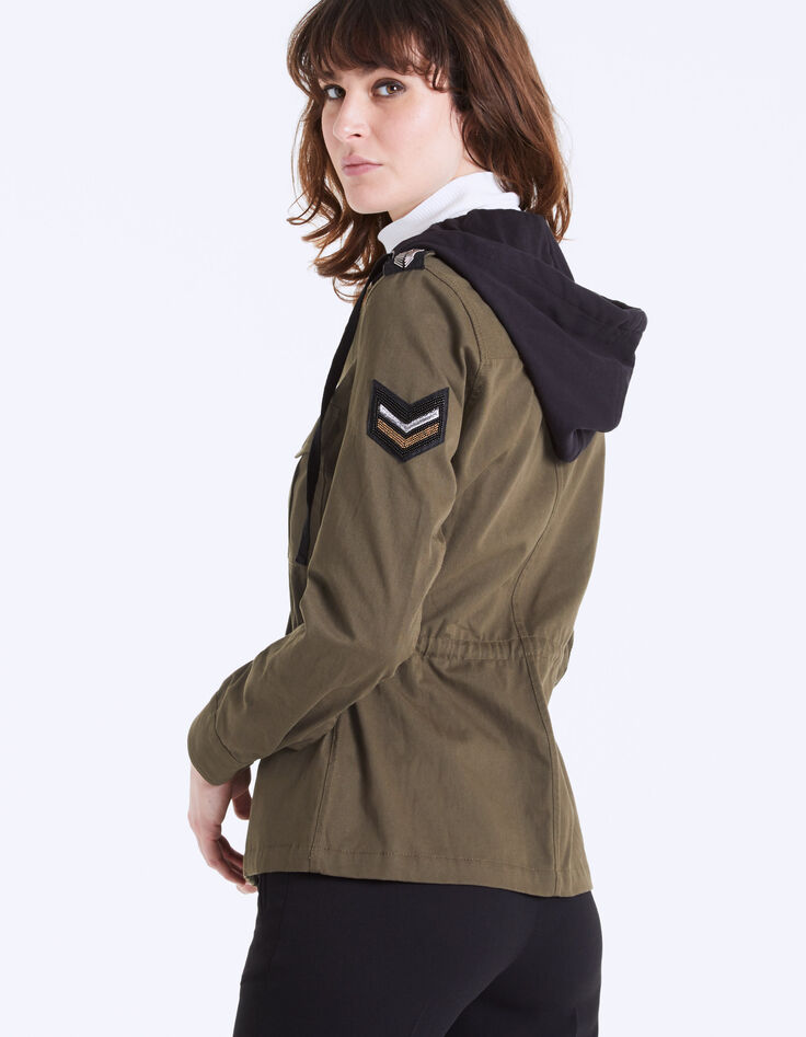 Parka saharienne à capuche amovible femme-3