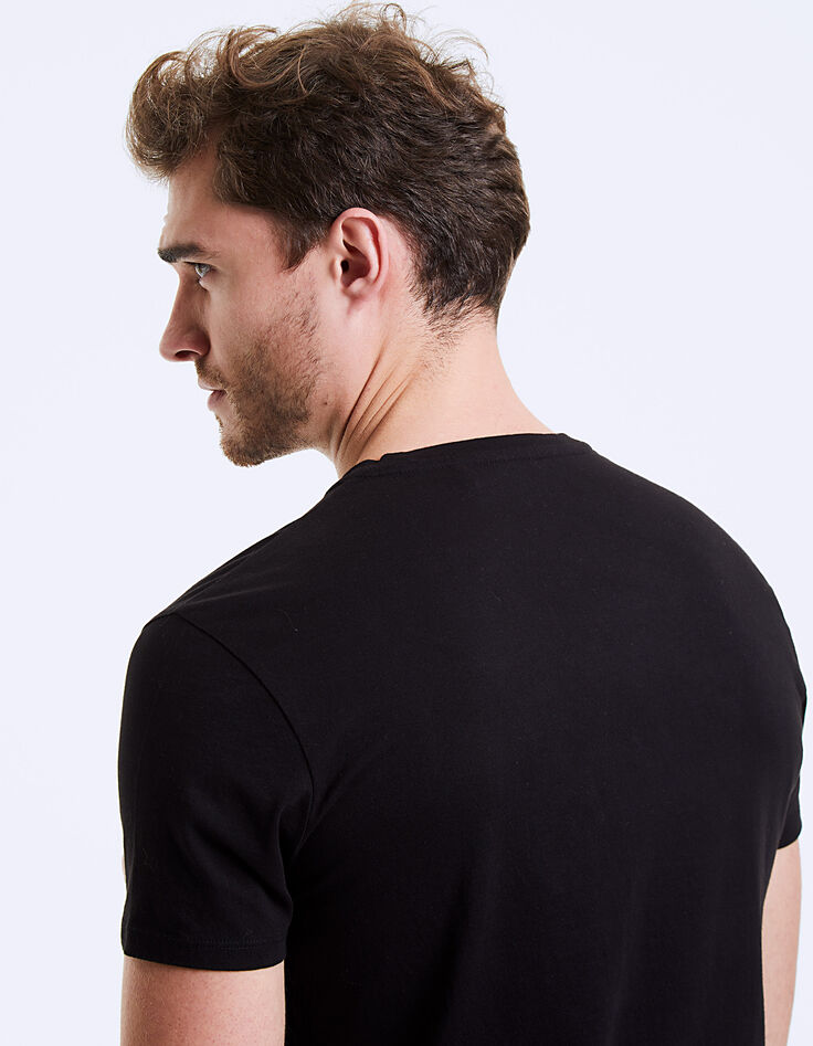 Zwart geborduurd heren-T-shirt L.A. Drive-5