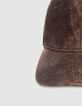 Bruine pet gepatineerd leer Dames-4 Bruine pet gepatineerd leer Dames-4