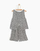 Combi short blanc cassé à imprimé léopard fille-3