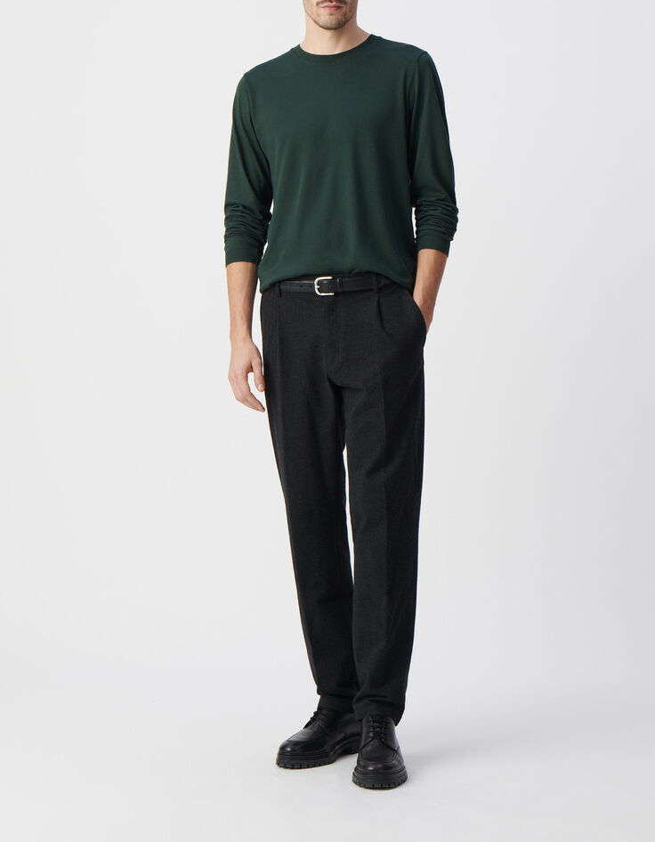 Anthrazitfarbene Flanell-Hose f&uuml;r Herren-1