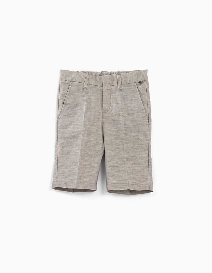 Bermudas de traje gris jaspeado ni&ntilde;o -1