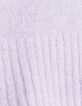 Lilac oversized V-neck sweater Woman-10