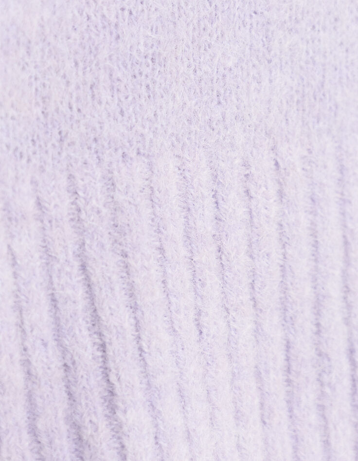 Lilac oversized V-neck sweater Woman-10