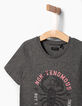 Tee-shirt gris foncé brodé scorpion garçon -3