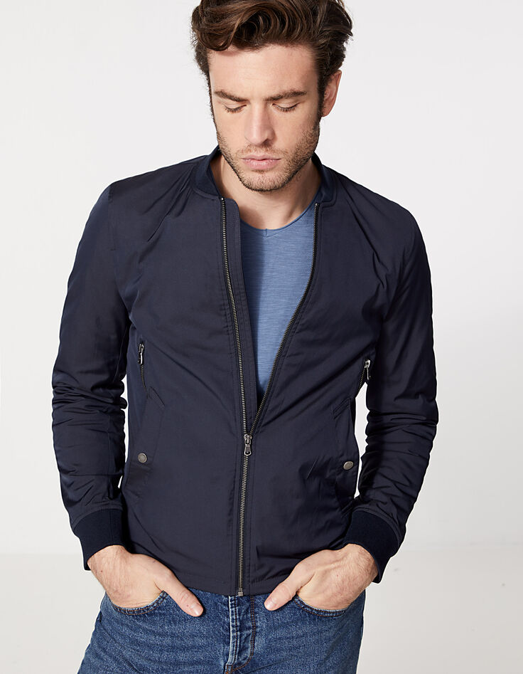 Marineblaue Herrenjacke-1