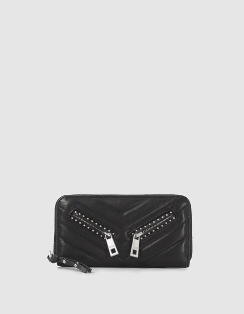 Women’s black leather 1440 Compagnon Rock wallet